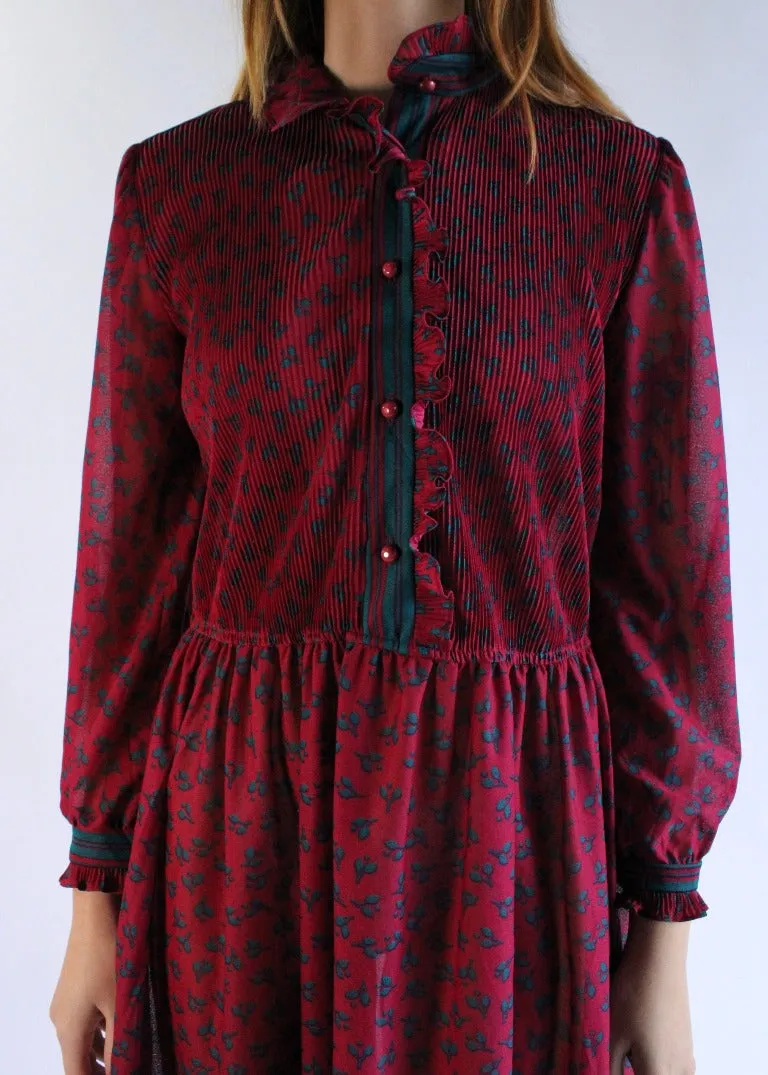 Vintage Print Dress D0227