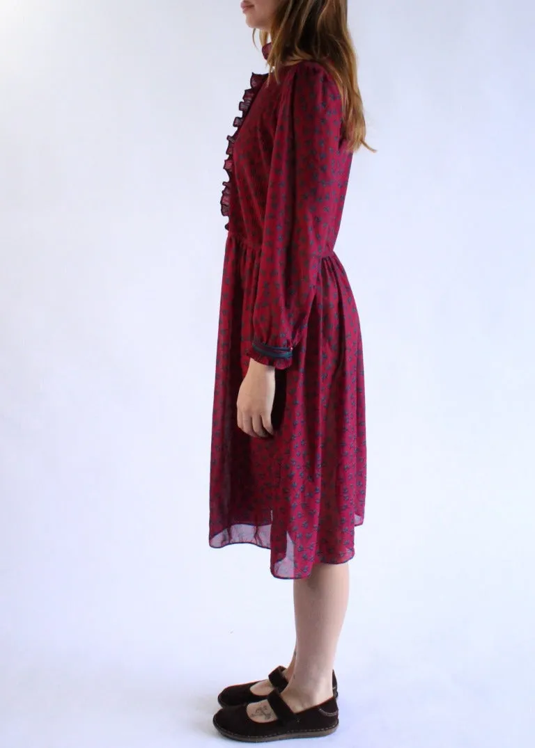 Vintage Print Dress D0227