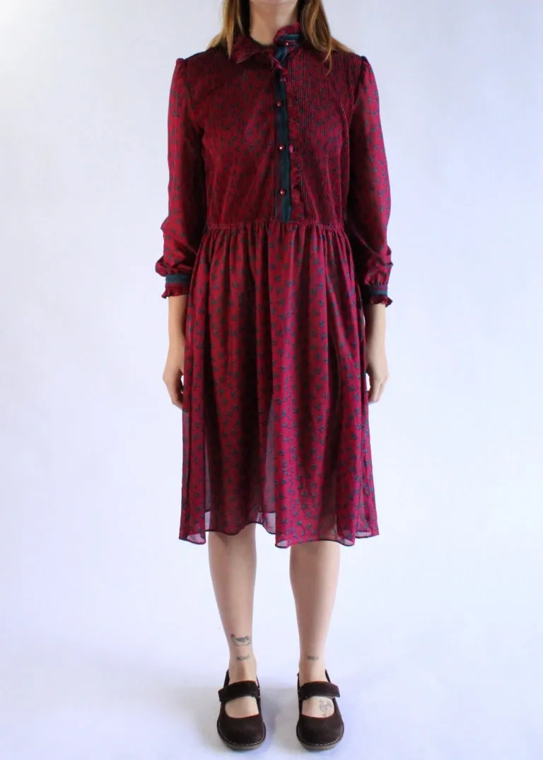 Vintage Print Dress D0227
