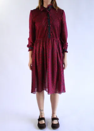 Vintage Print Dress D0227