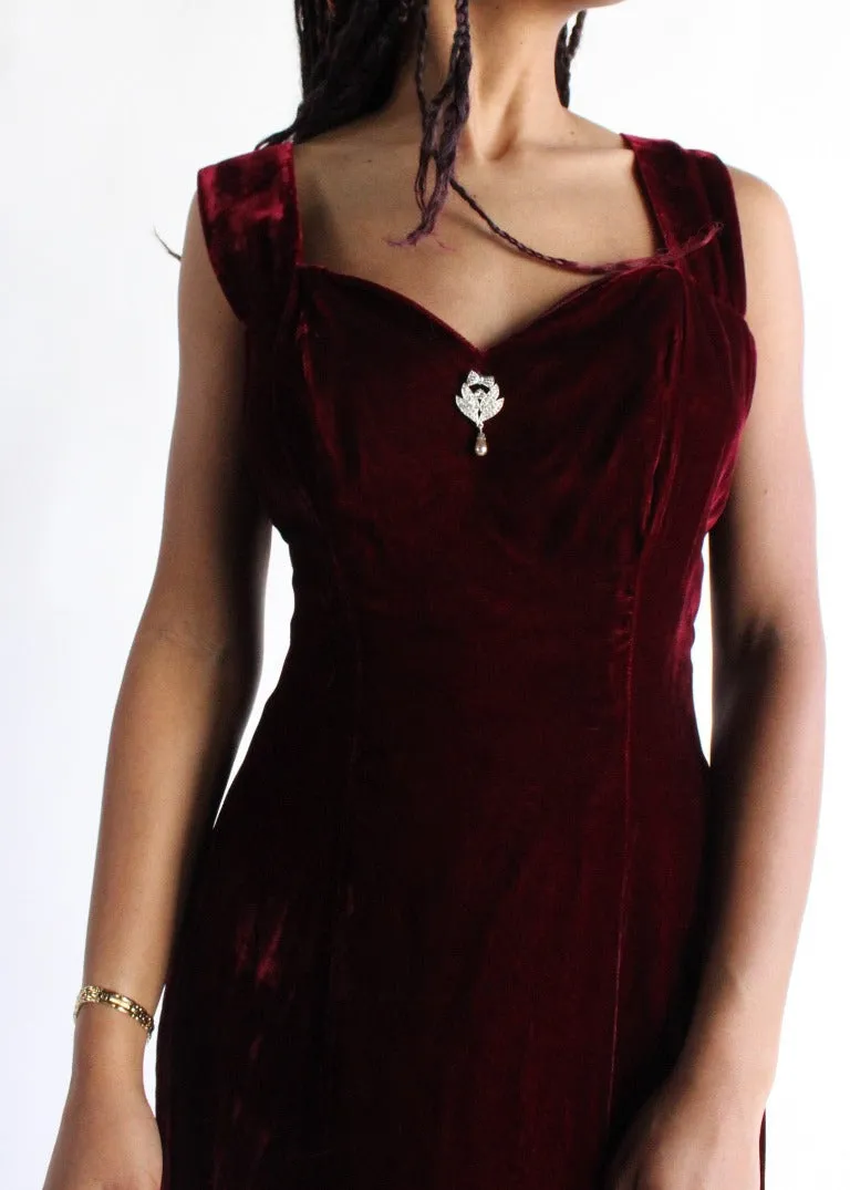 Vintage Velvet Dress D0071