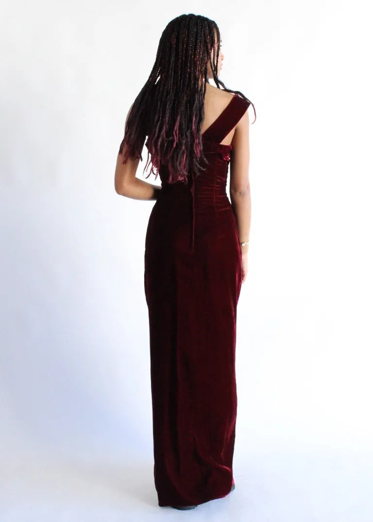 Vintage Velvet Dress D0071