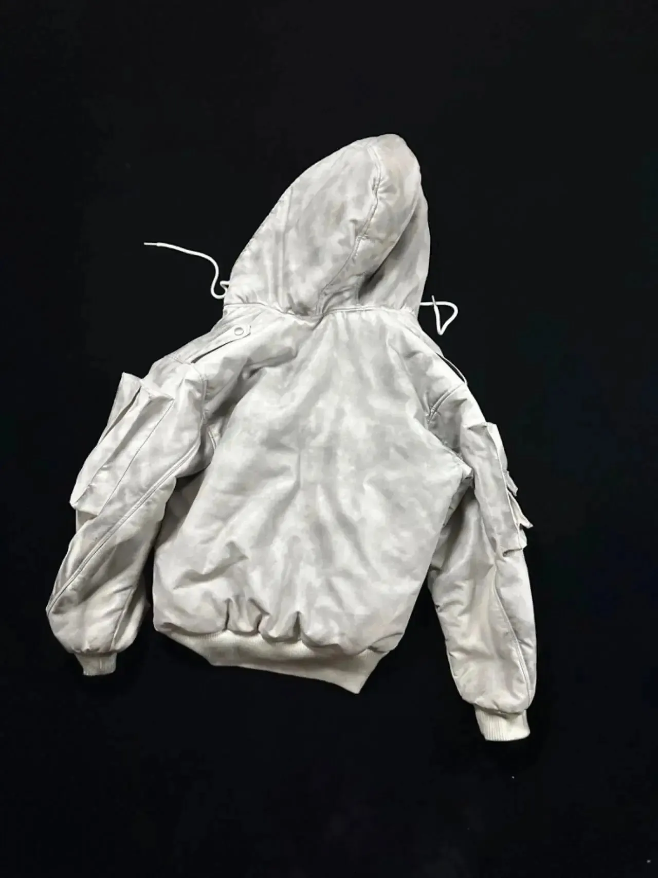 Vintage Washed Dirty Layered Hooded Jacket