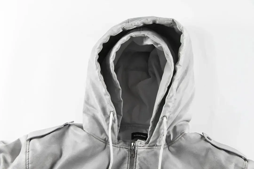 Vintage Washed Dirty Layered Hooded Jacket
