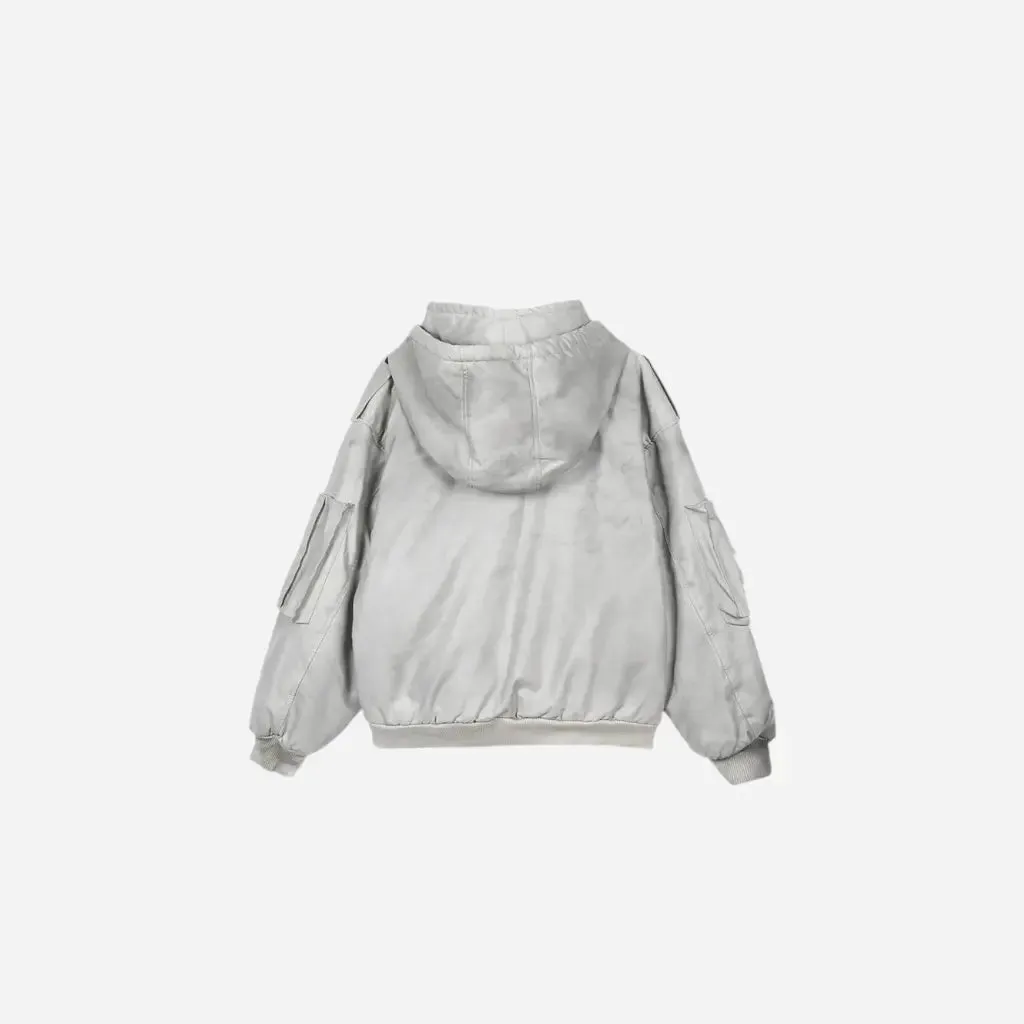 Vintage Washed Dirty Layered Hooded Jacket