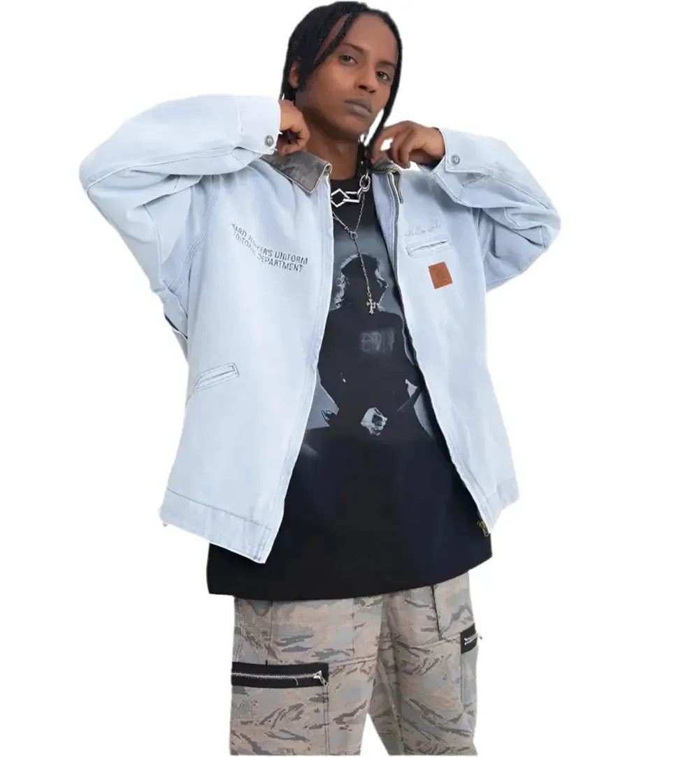 Vintage Washed Workwear Cargo Jacket