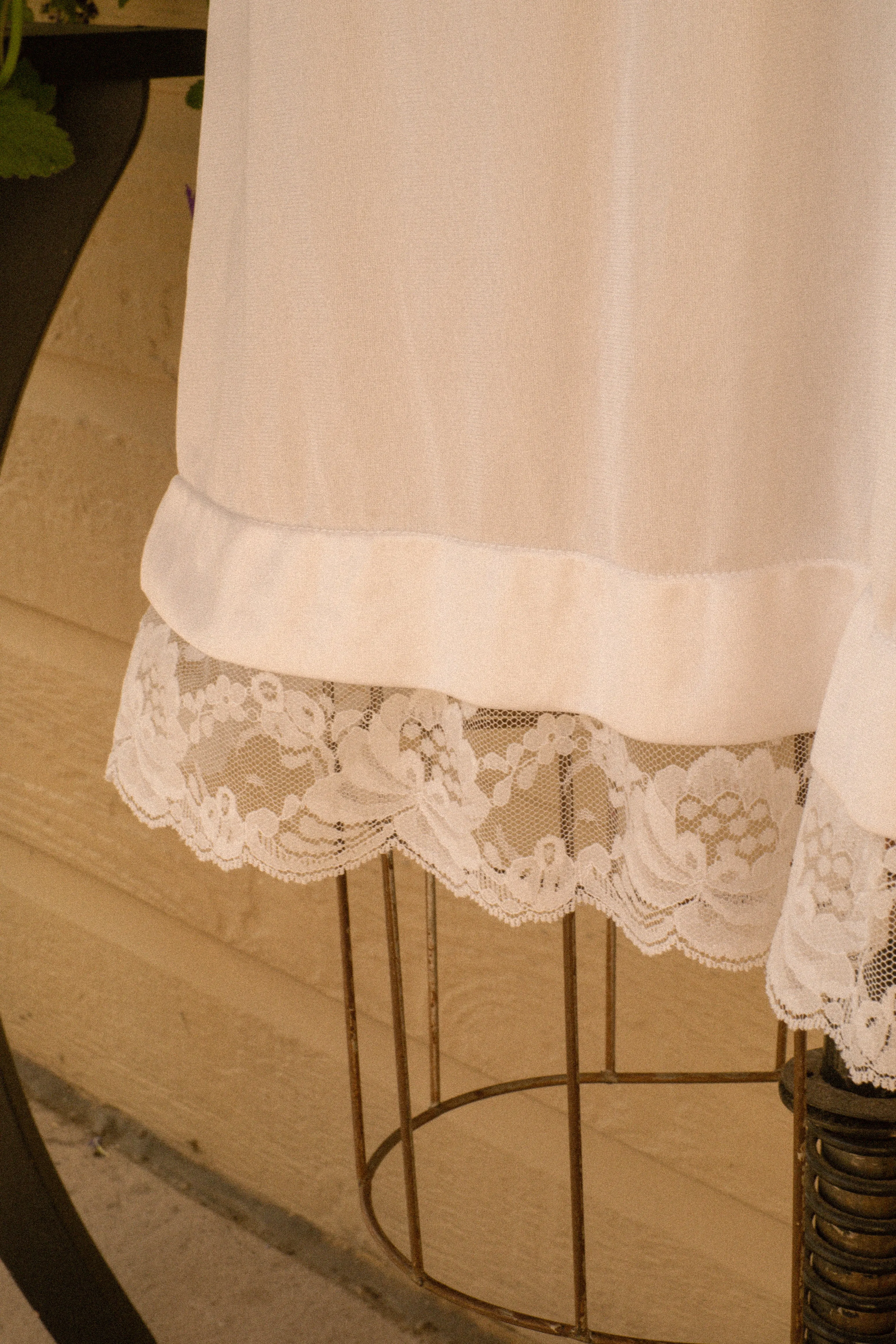 Vintage white lacey slip dress