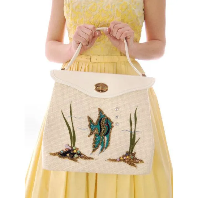 Vintage Yellow Cotton Sundress Embroidered Bodice Wendy Woods 1950s 32-24-Free