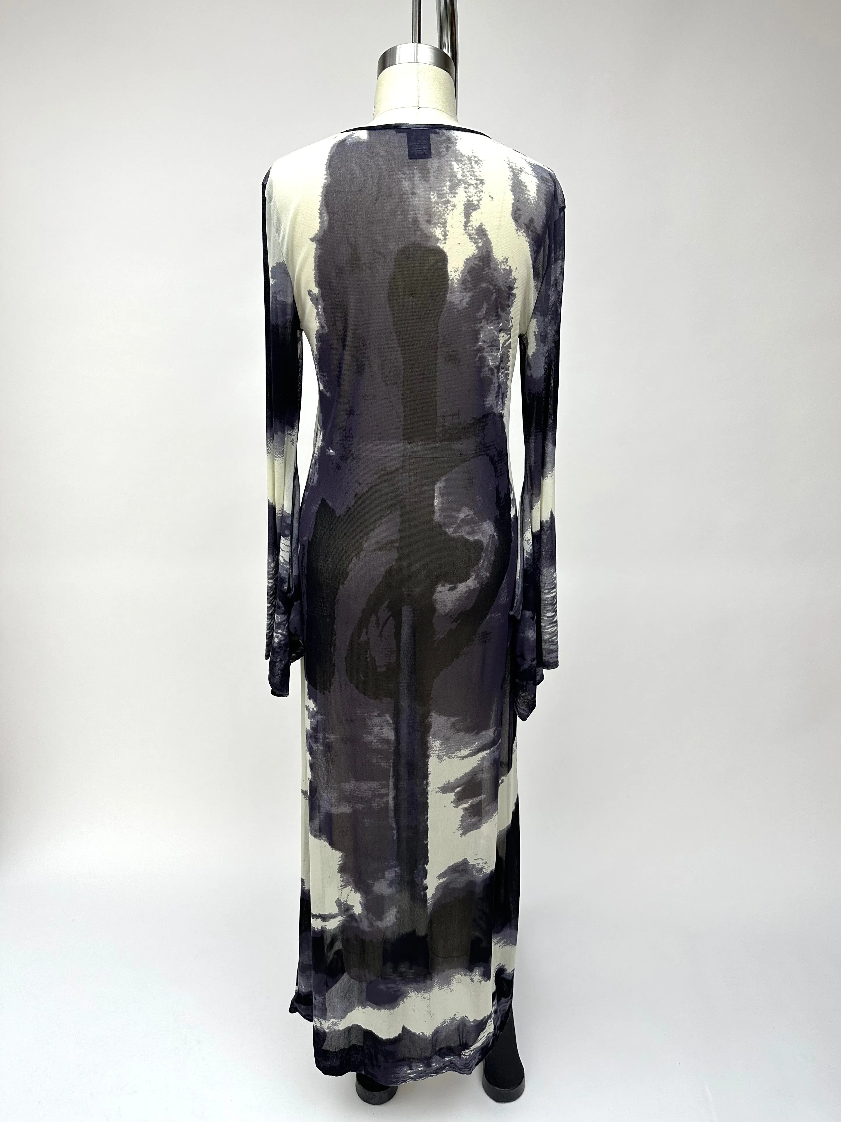 Vivienne Tam Mesh Kimono Sleeve Dress