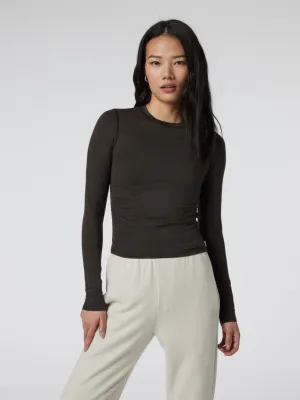 Vuori Women's Long Sleeve Halo Ruched DreamKnit™ Tee