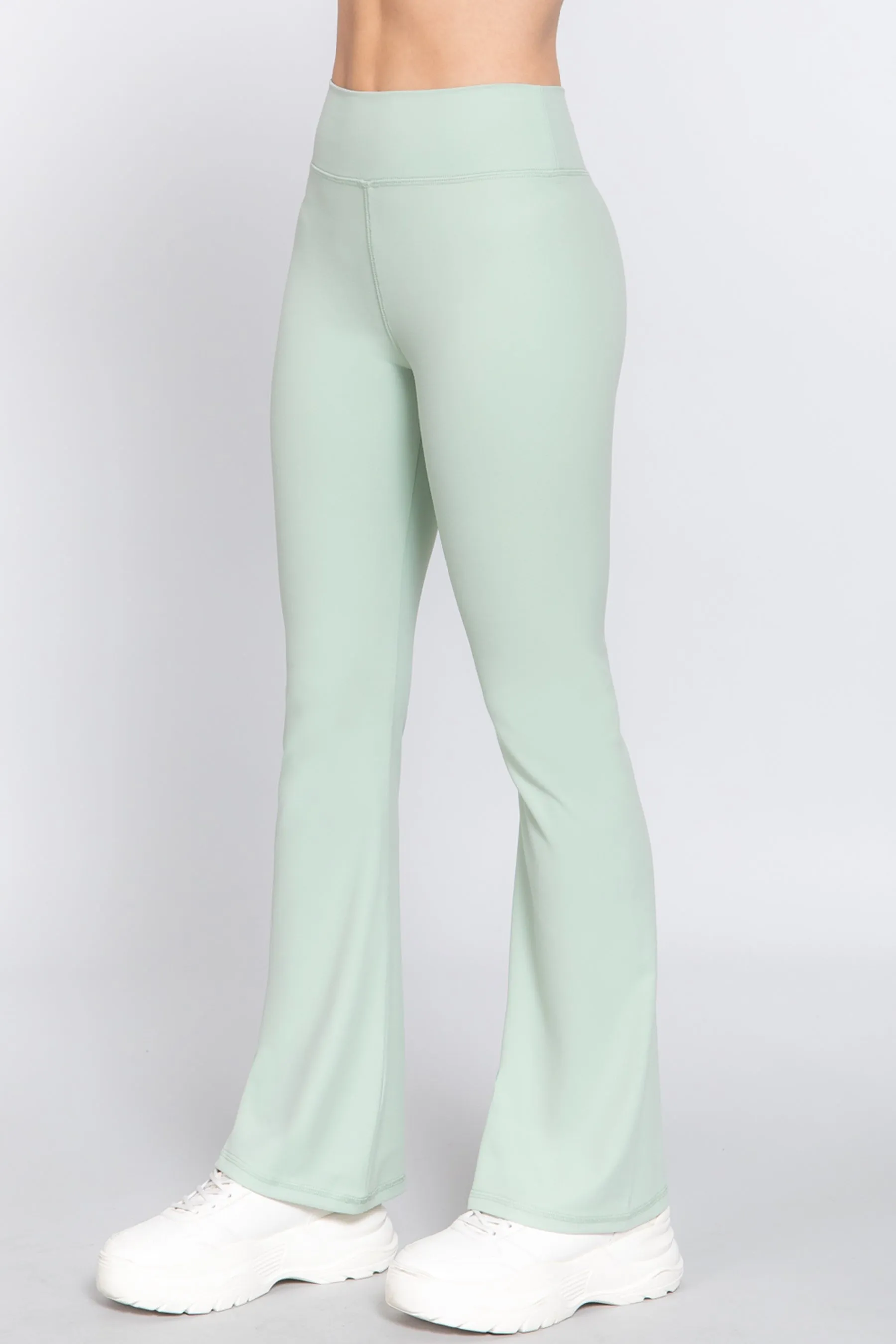 Waist Band Flare Stretch Workout Long Pants ZP13744C28 $7.50Each