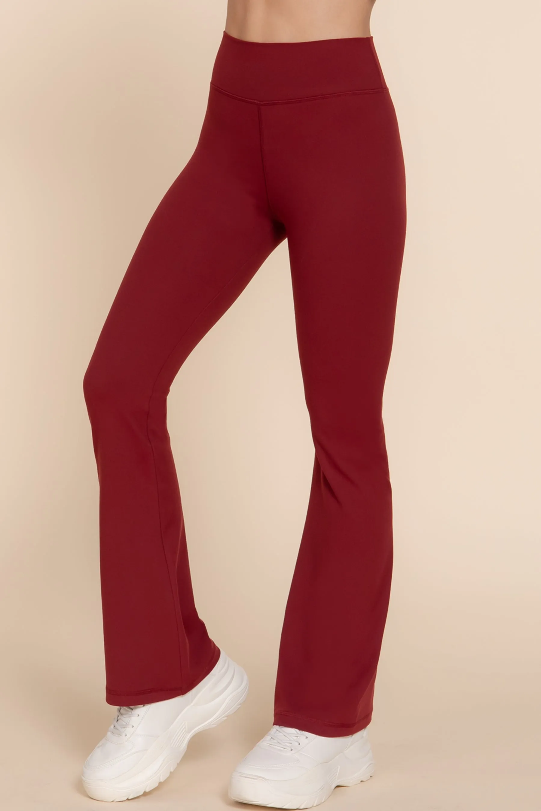 Waist Band Flare Stretch Workout Long Pants ZP13744C28 $7.50Each