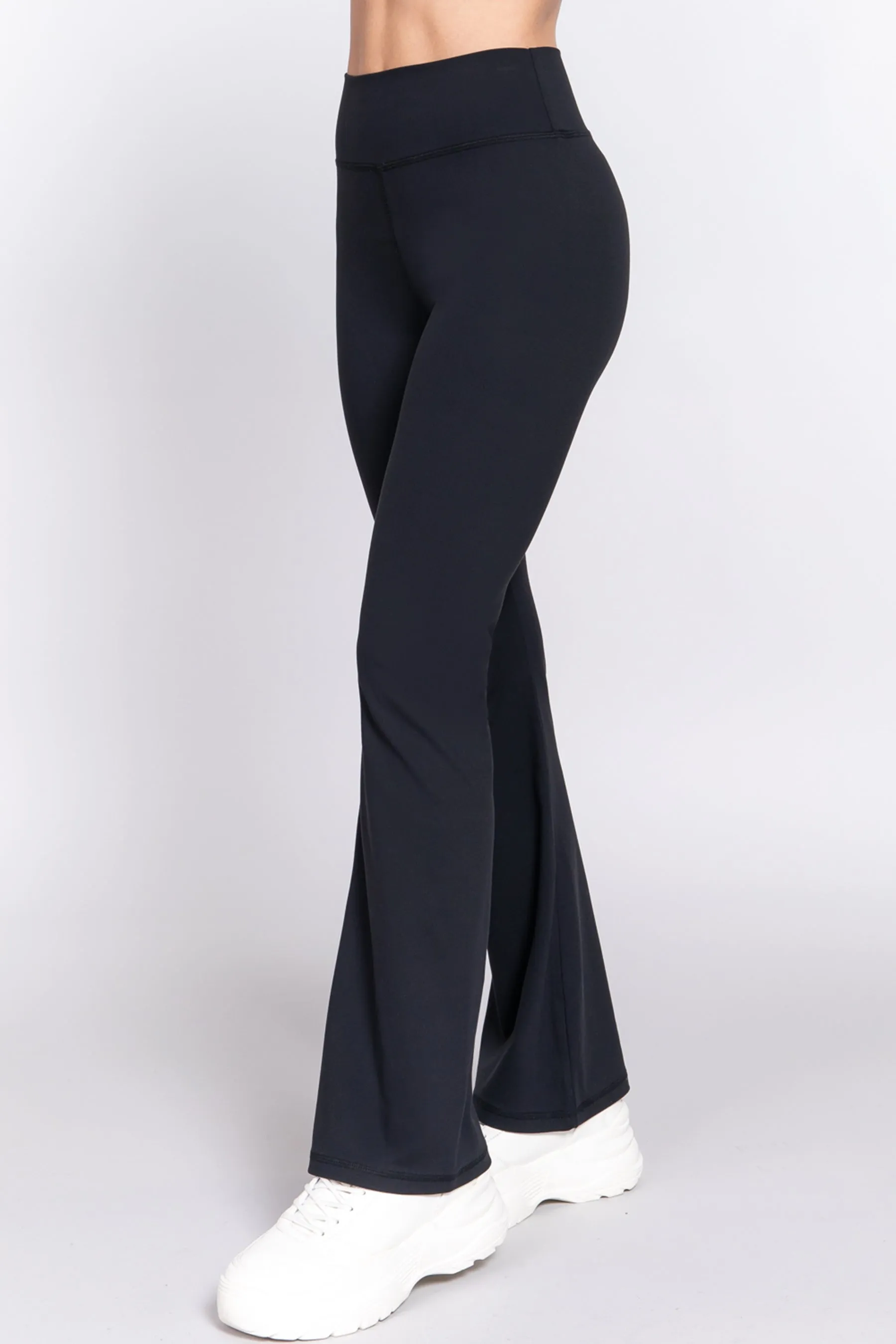 Waist Band Flare Stretch Workout Long Pants ZP13744C28 $7.50Each