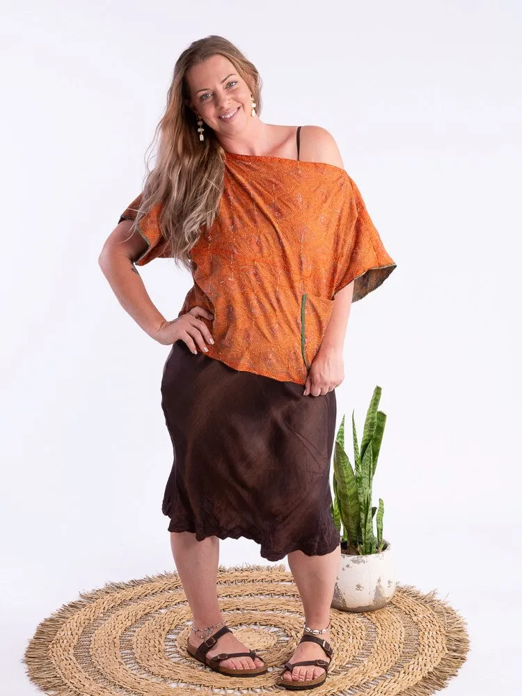 Wannabegeisha silk reversible top Diamonds