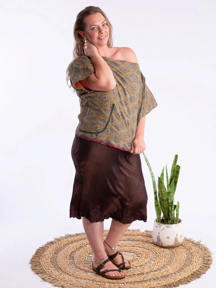 Wannabegeisha silk reversible top Diamonds