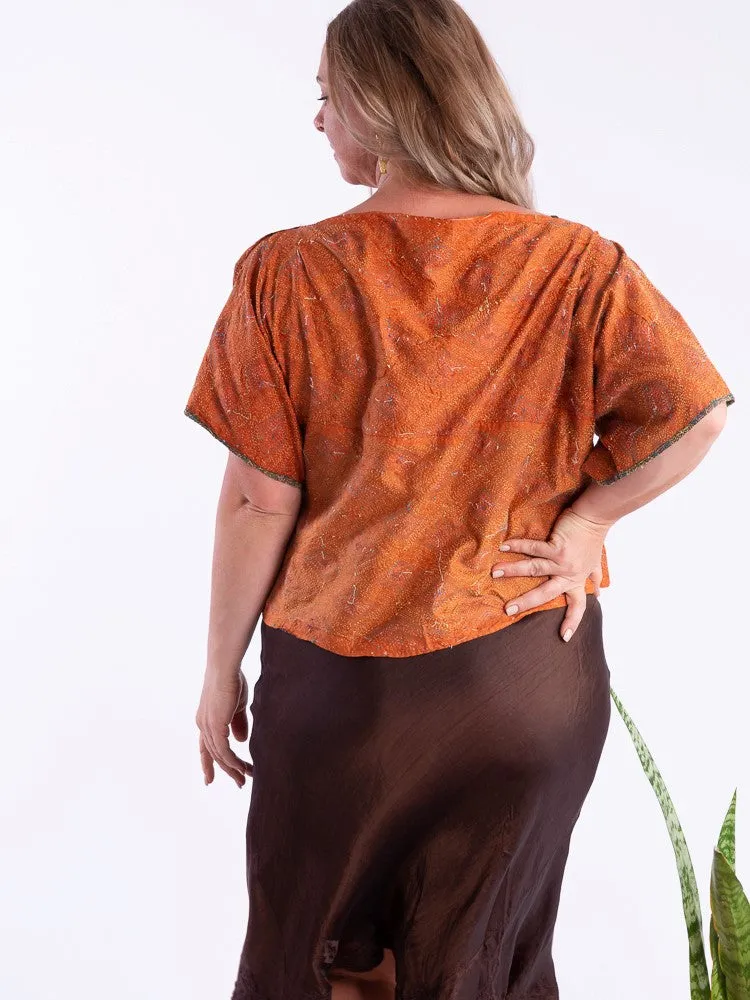 Wannabegeisha silk reversible top Diamonds