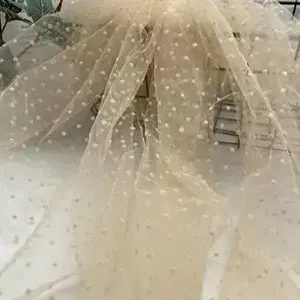 Wedding Dress A Line Sweetheart Spaghetti Straps Dot Tulle Bridal Gown