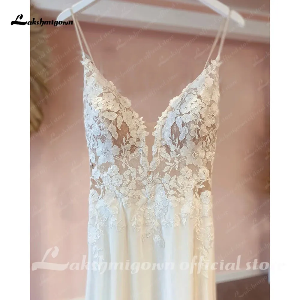 Wedding Dress Straps Robe Mariee Vintage Lace Appliques Boheme