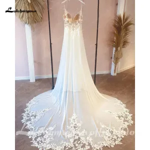 Wedding Dress Straps Robe Mariee Vintage Lace Appliques Boheme
