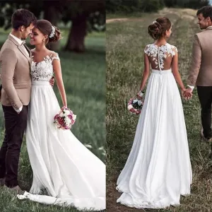 Wedding Guest Dresses: Elegant Wedding Dress Long Bride Gown