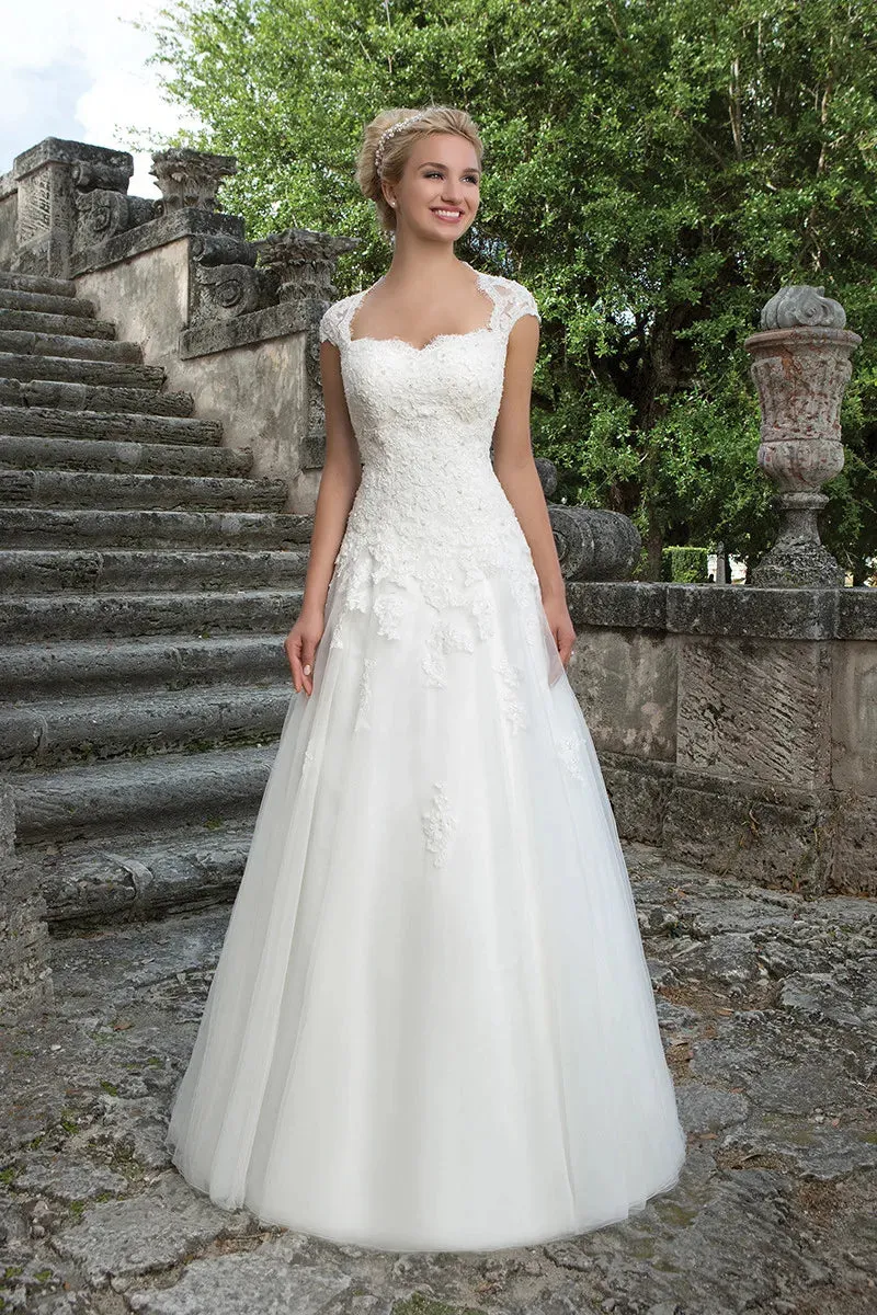 Wedding Guest Dresses: Wedding Dresses Cap Sleeve Royal Square Neck