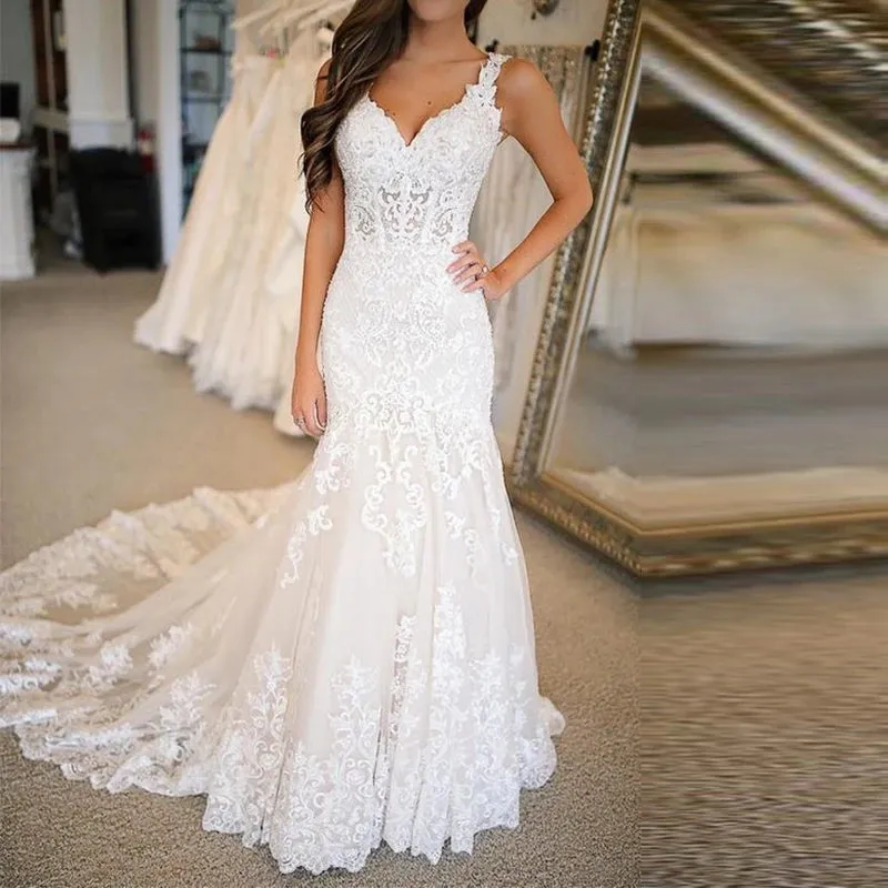 Wedding Guest Dresses: Wedding Dresses Elegant Bride Dress Lace Appliques