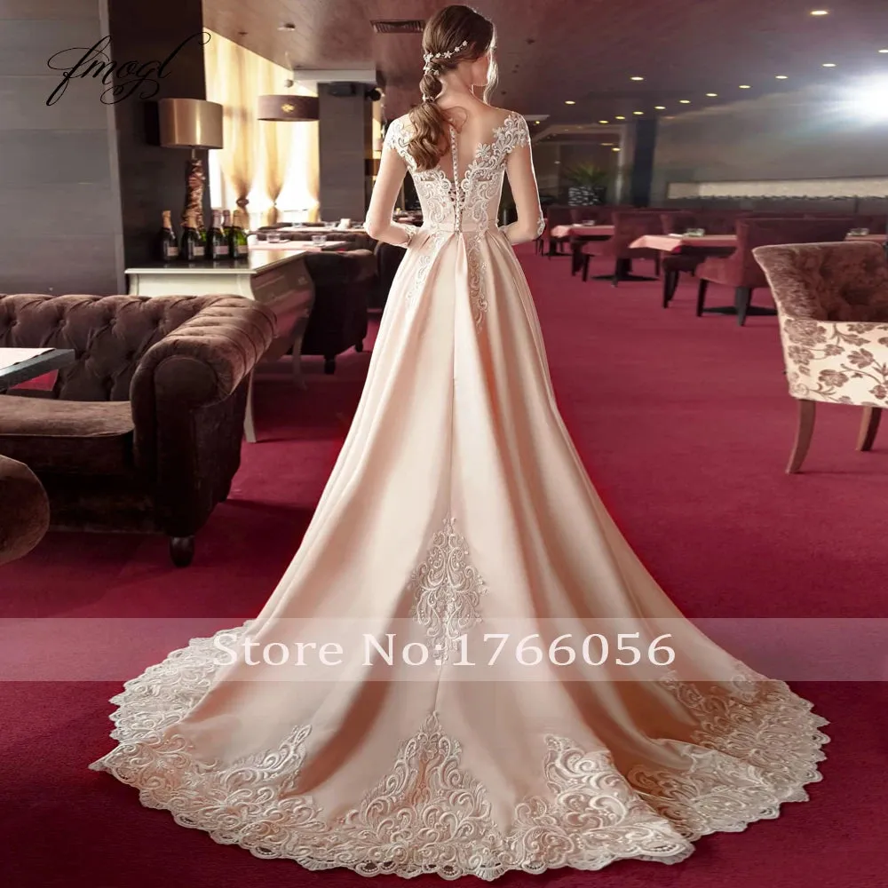 Wedding Guest Dresses:Wedding Dresses Luxury Appliques Sashes Button