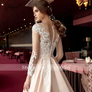 Wedding Guest Dresses:Wedding Dresses Luxury Appliques Sashes Button