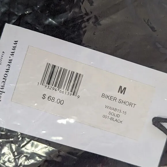 WeWoreWhat Bike Shorts High Waist sz M in Black (Long Length) NWT