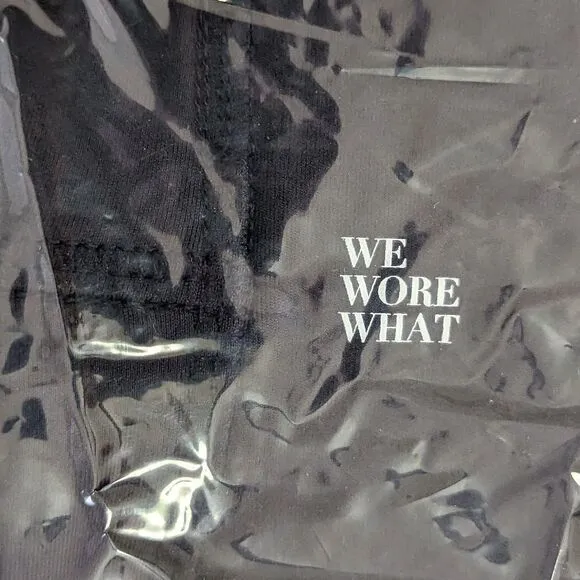 WeWoreWhat Bike Shorts High Waist sz M in Black (Long Length) NWT