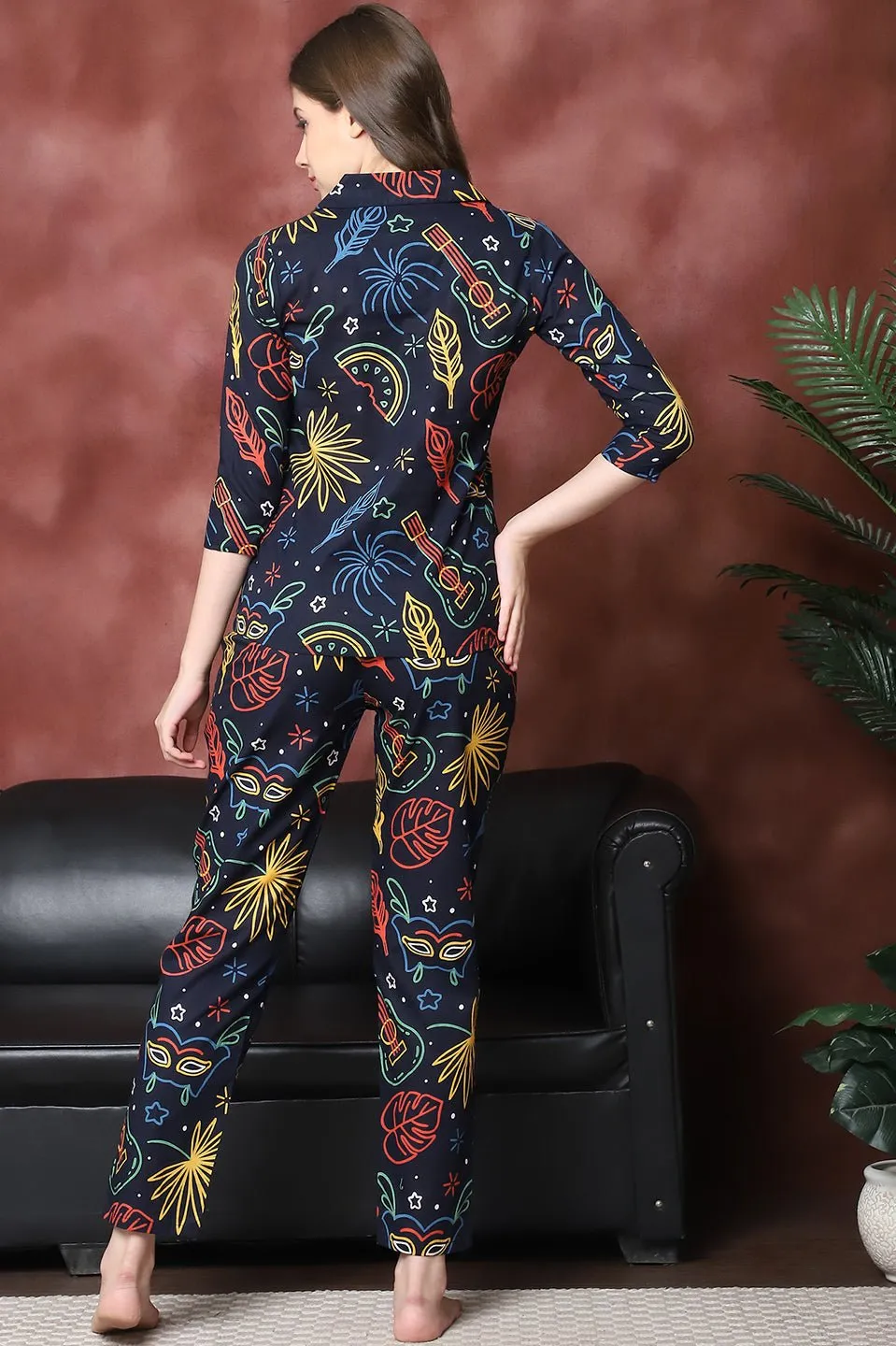 White Color Floral Printed Pure Cotton Co-ord Set for Women | S-XXL | Claura