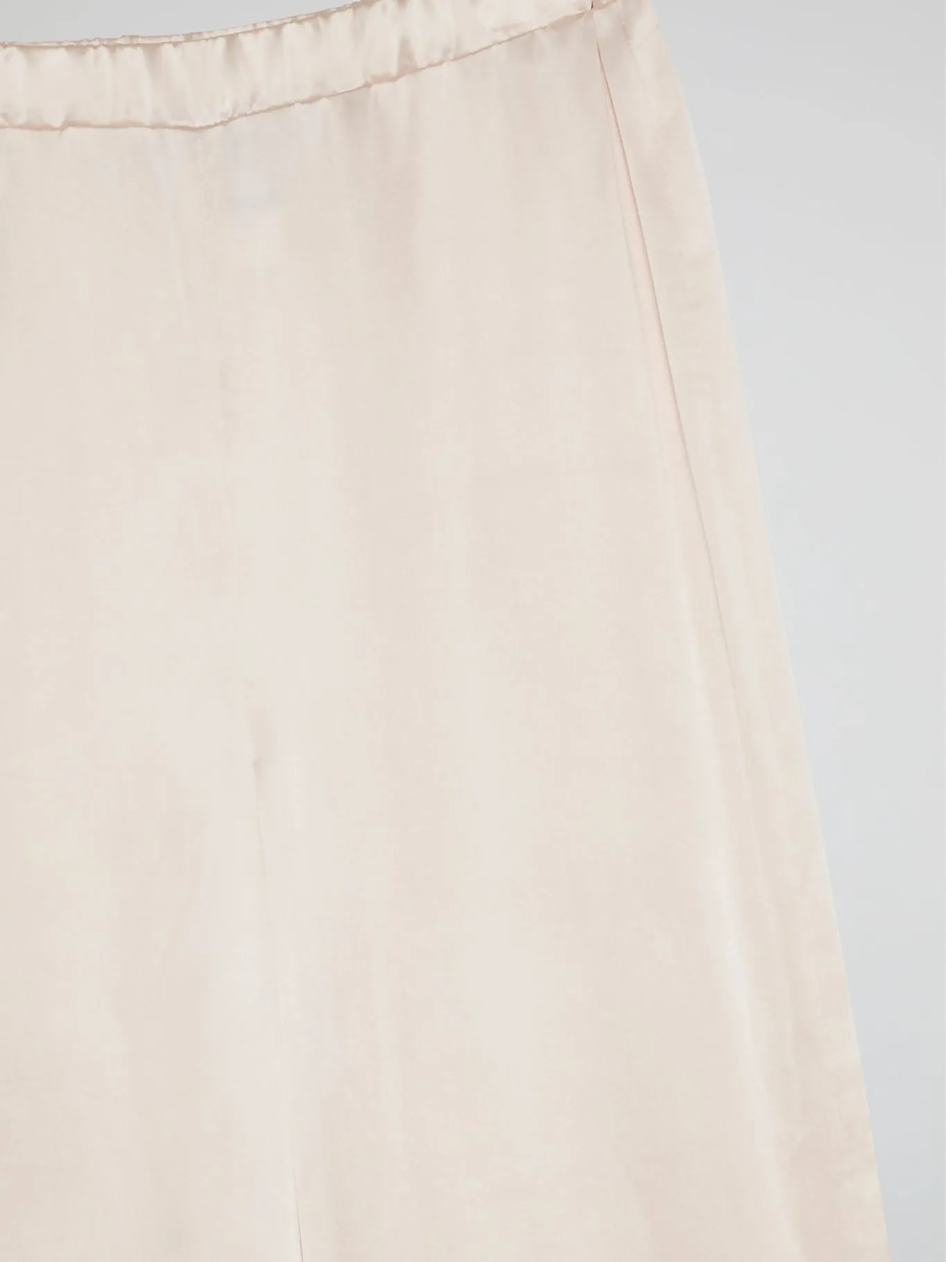 White Elastic Waist Palazzo Pants