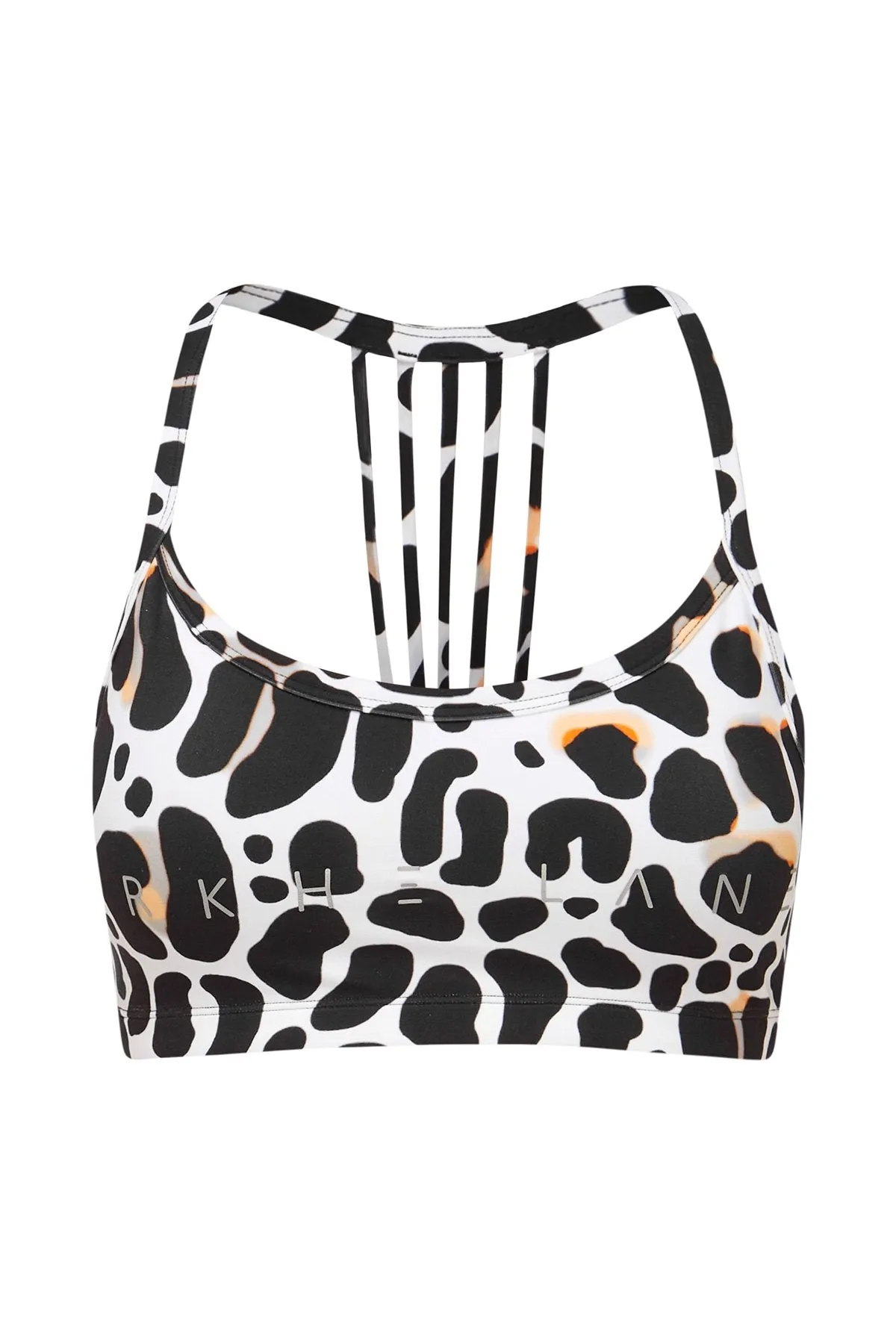 White Leopard Print Fierce Anna Crop Tops