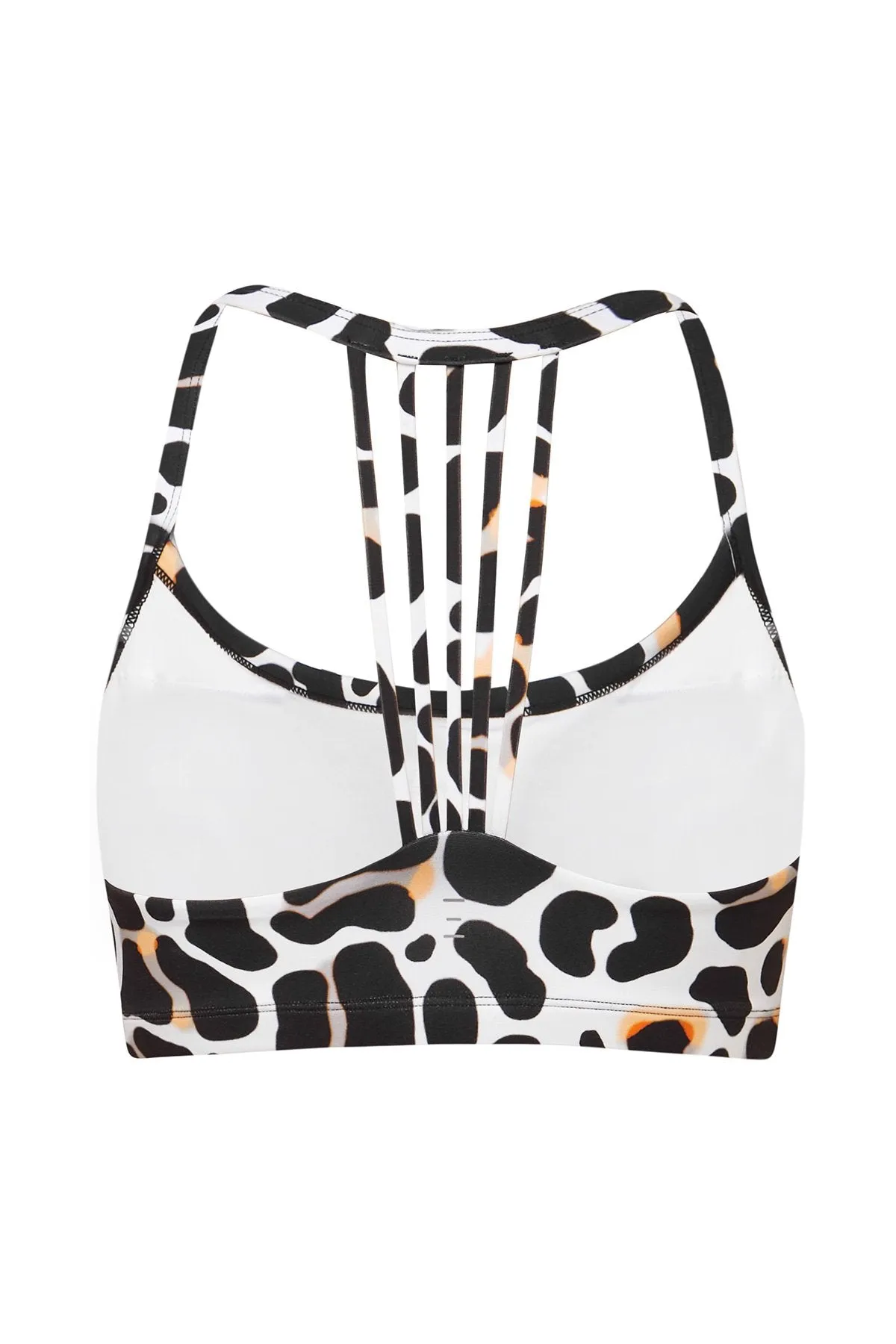White Leopard Print Fierce Anna Crop Tops