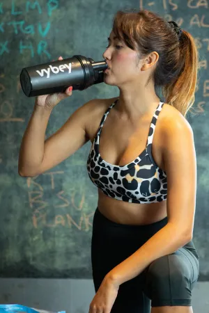 White Leopard Print Fierce Anna Crop Tops