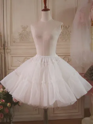 White Lolita Petticoat Ruffle Voile Lolita Underskirt
