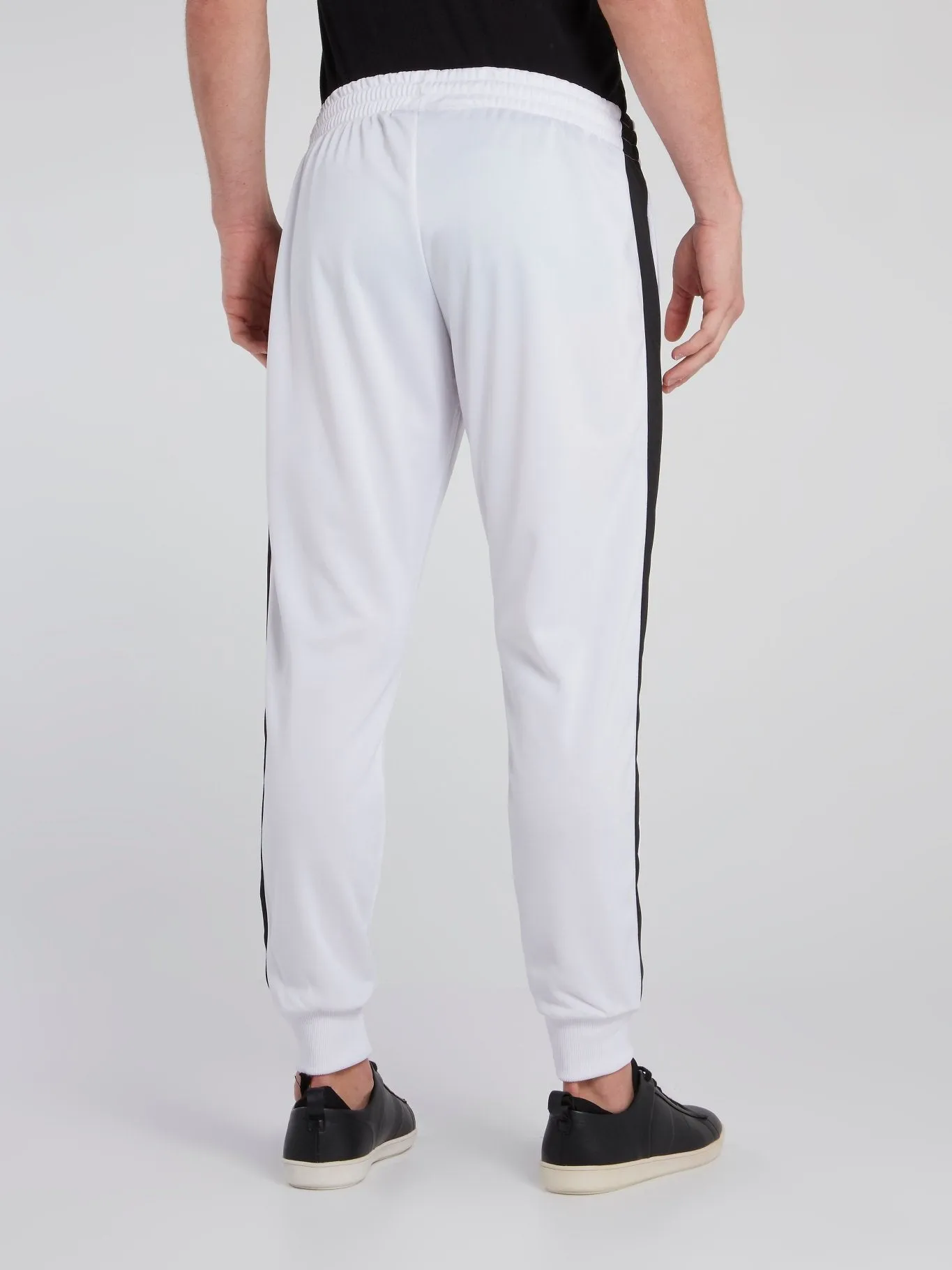 White Smocked Waistband Track Pants