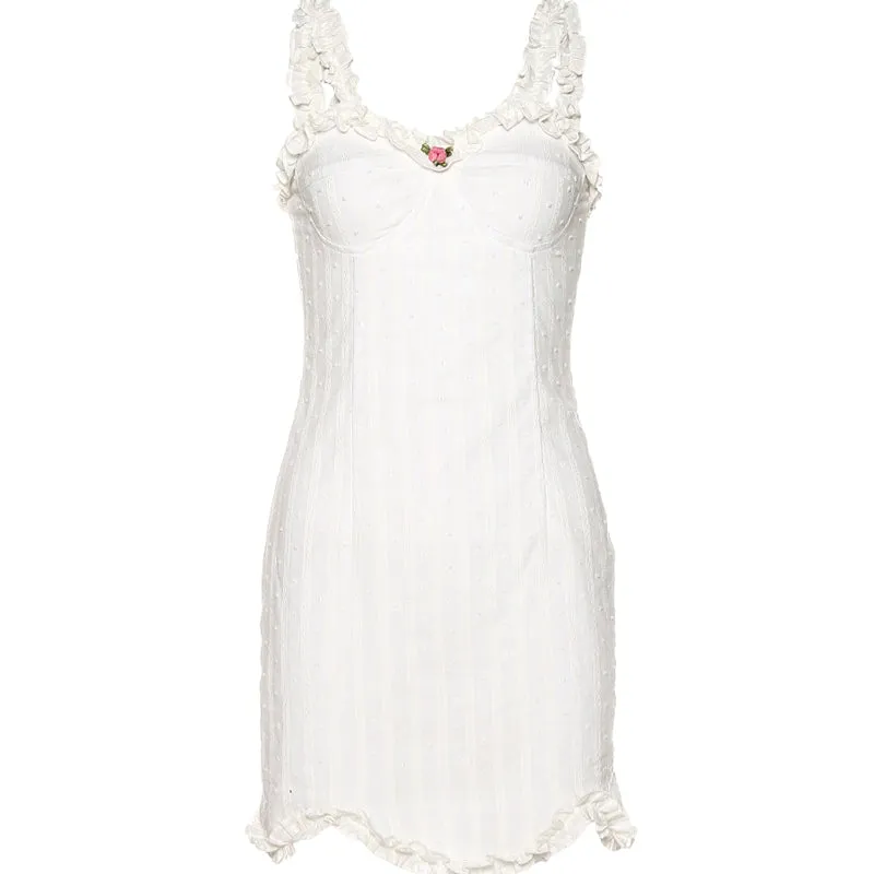 White vintage lace dress  KF81121
