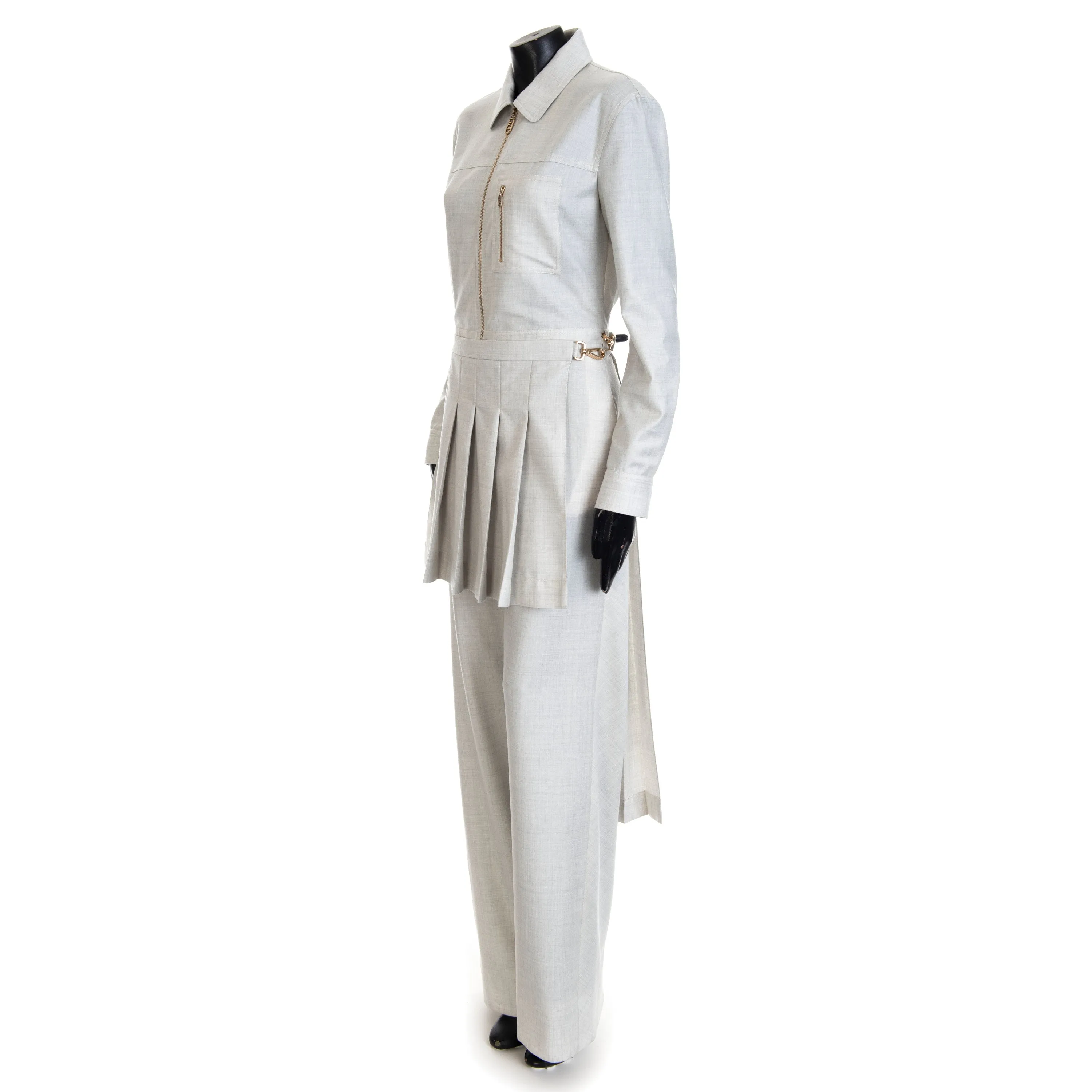 White Wool Jumpsuit