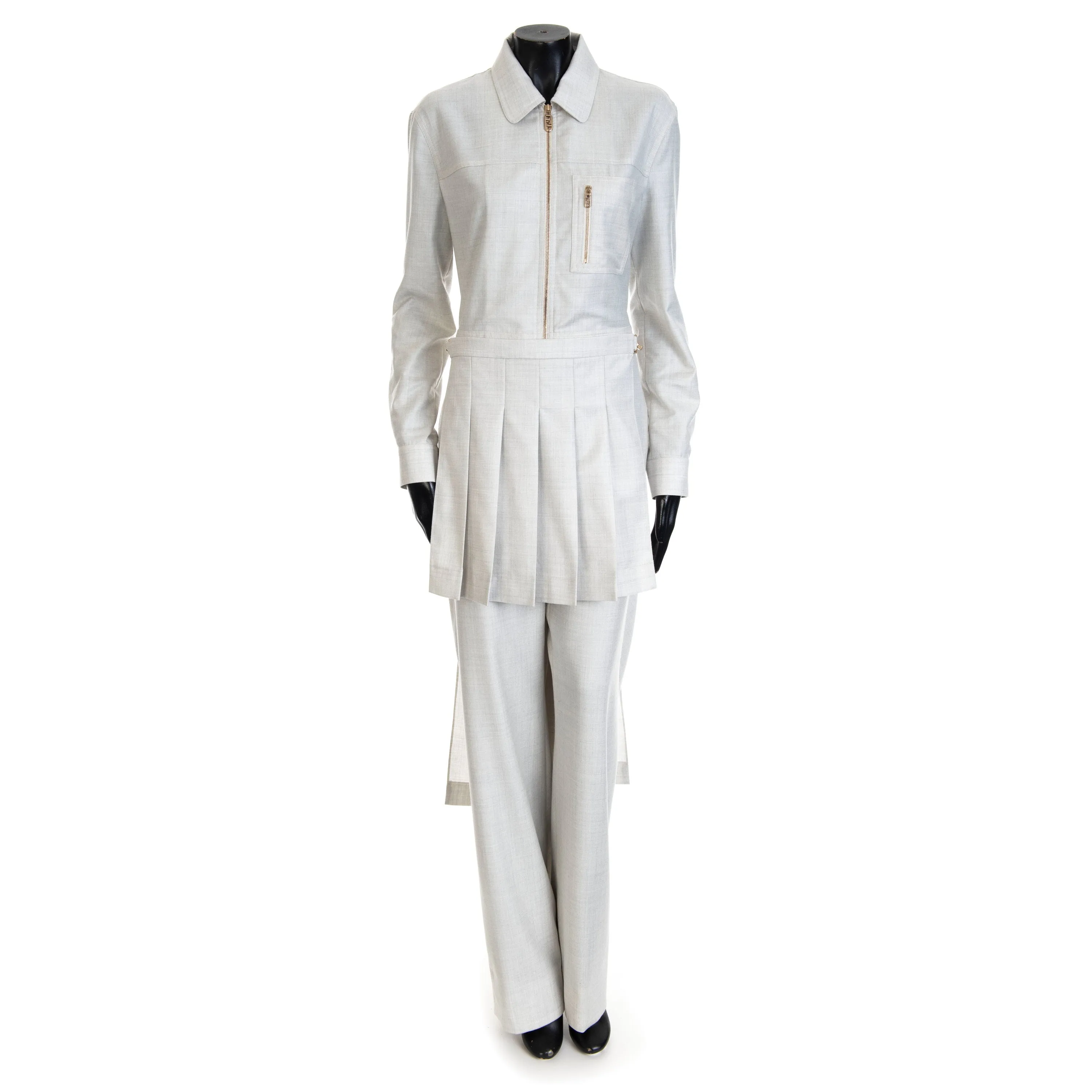 White Wool Jumpsuit
