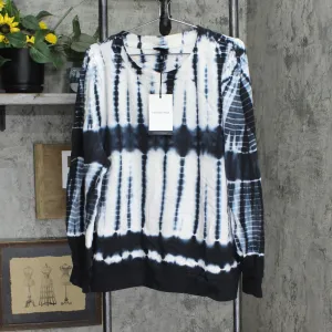 Who What Wear Women's Plus Size Striped Sweatshirt 1647decd3dd6f8 Black 2X