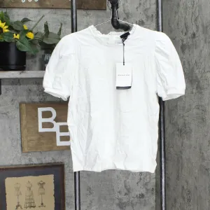 Who What Wear Women's Short Sleeve Blouse Shirt Top WKT-424 White M