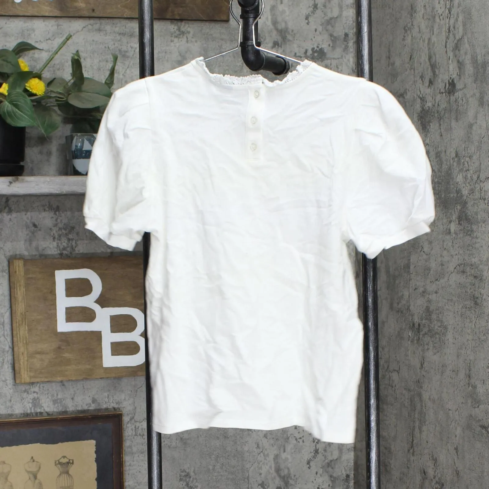 Who What Wear Women's Short Sleeve Blouse Shirt Top WKT-424 White M
