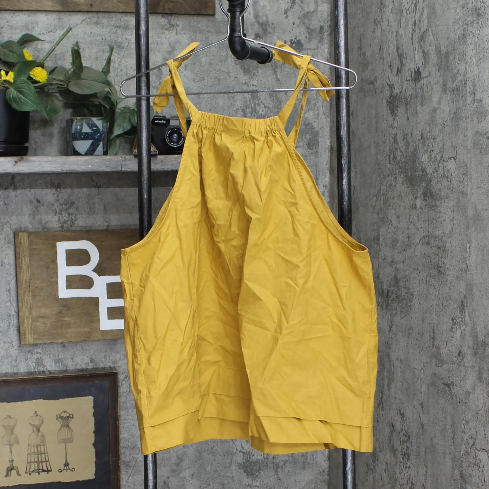 Who What Wear Women's Tie Shoulder Tank Top 84201933 Dark Yellow XL