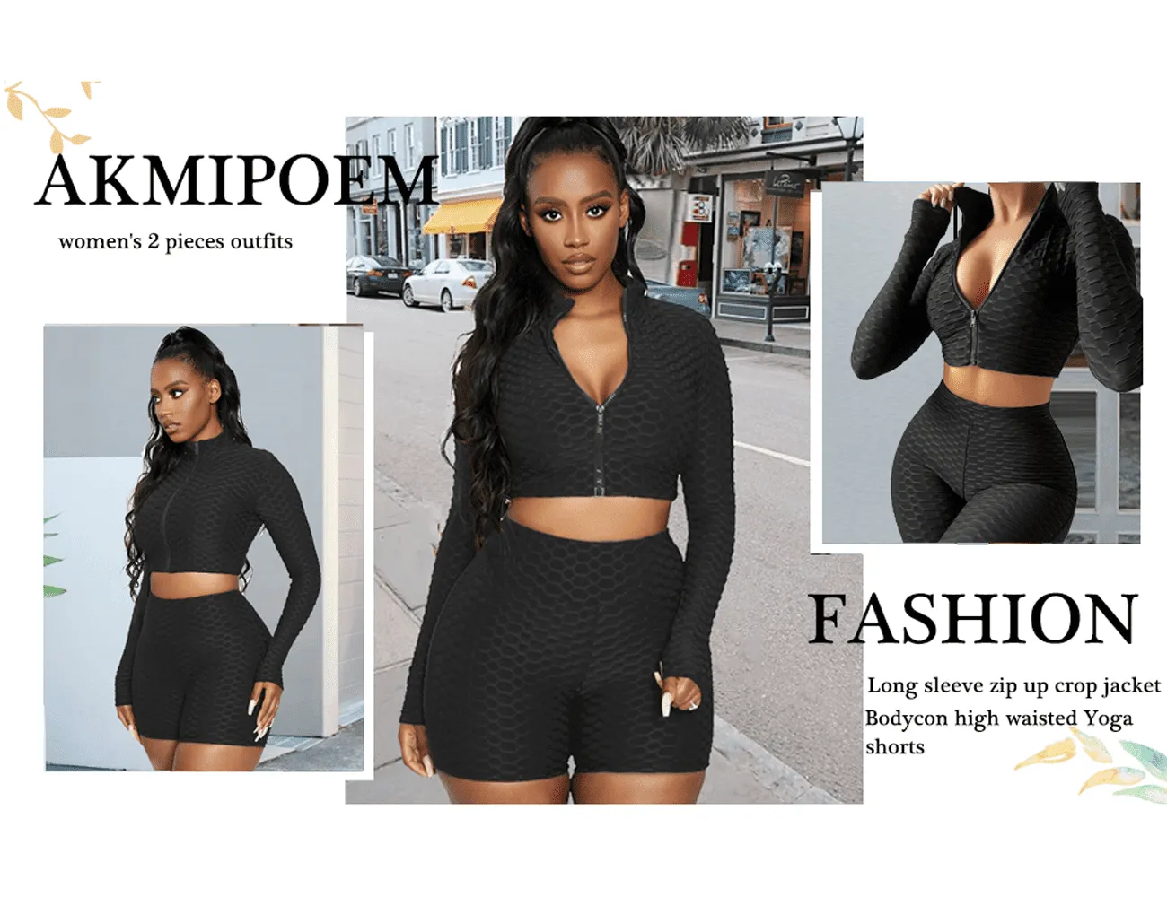 Women 2 Piece Outfits Workout Set Gym Yoga