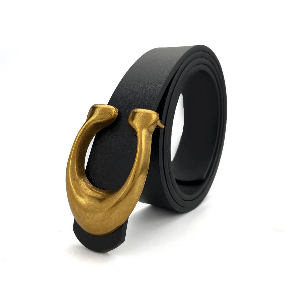 WOMEN FASHION RETRO U-BUCKLE BELT_CWABE0136: KHAKI / (OS) 1