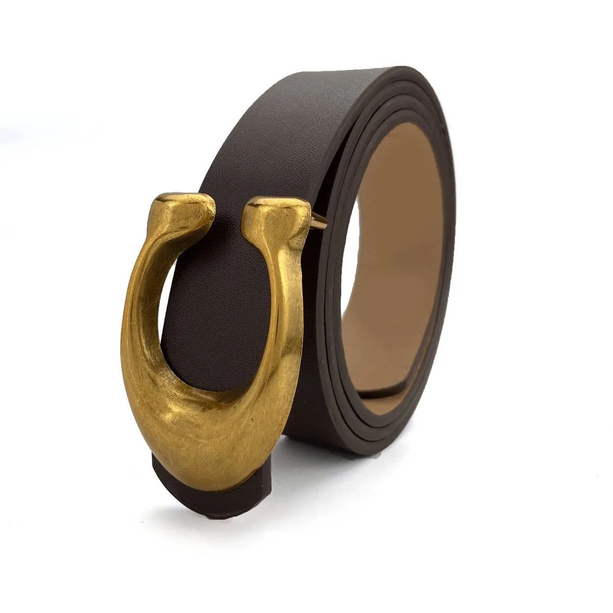 WOMEN FASHION RETRO U-BUCKLE BELT_CWABE0136: KHAKI / (OS) 1