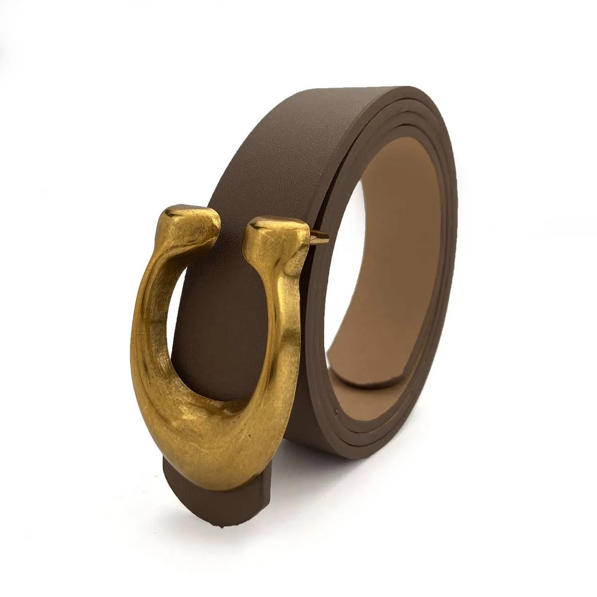 WOMEN FASHION RETRO U-BUCKLE BELT_CWABE0136: KHAKI / (OS) 1