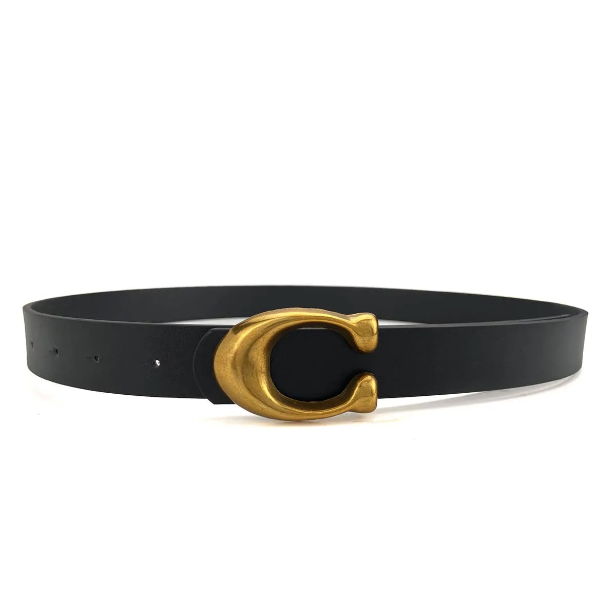 WOMEN FASHION RETRO U-BUCKLE BELT_CWABE0136: KHAKI / (OS) 1