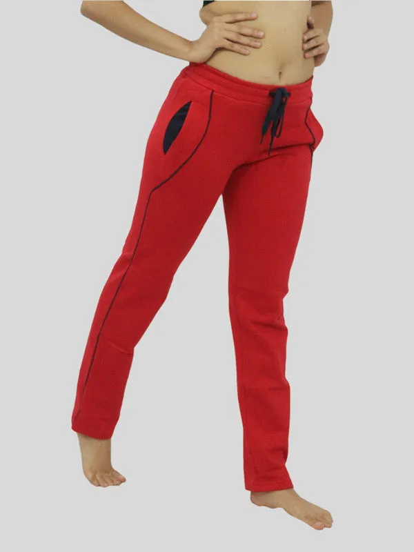 Women Red Solid Track Pant & Joggers - NEO CLASSIC TRACK XC_XC-Red